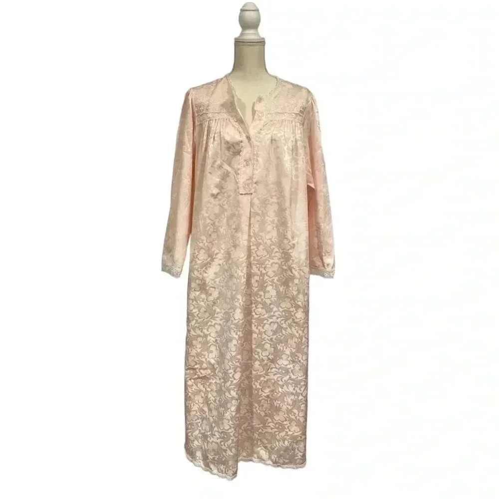 Christian Dior Vintage Light Pink Nightgown‎ Lace 1980s